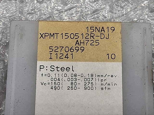 C106895 チップ 新品 タンガロイ XPMT150512R-DJ_1