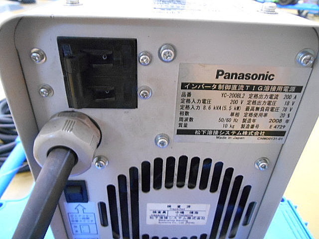 A030670 TIG溶接機 パナソニック YC-200BL2(E4729) | 株式会社 小林機械