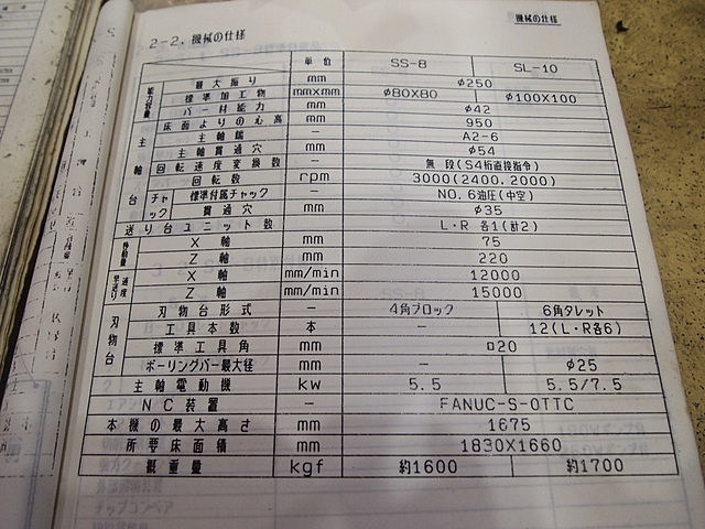 P002011 ＮＣ自動盤 ワシノ SL-10 | 株式会社 小林機械